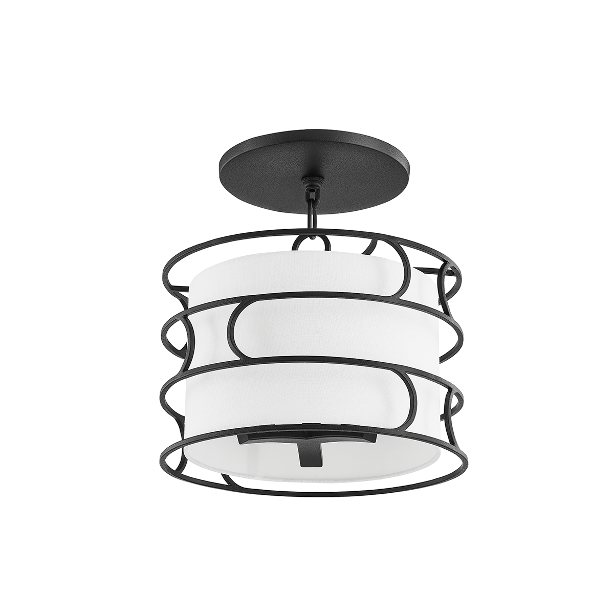Reedley Semi Flush — a Troy semi flush for hallways, bedrooms, and entryways at Laurie Yapp Home.