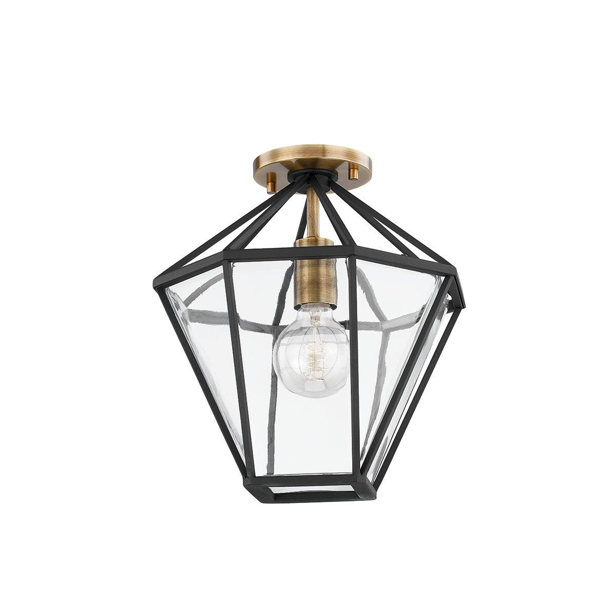 Moss Semi Flush — a Troy semi flush for hallways, bedrooms, and entryways at Laurie Yapp Home.