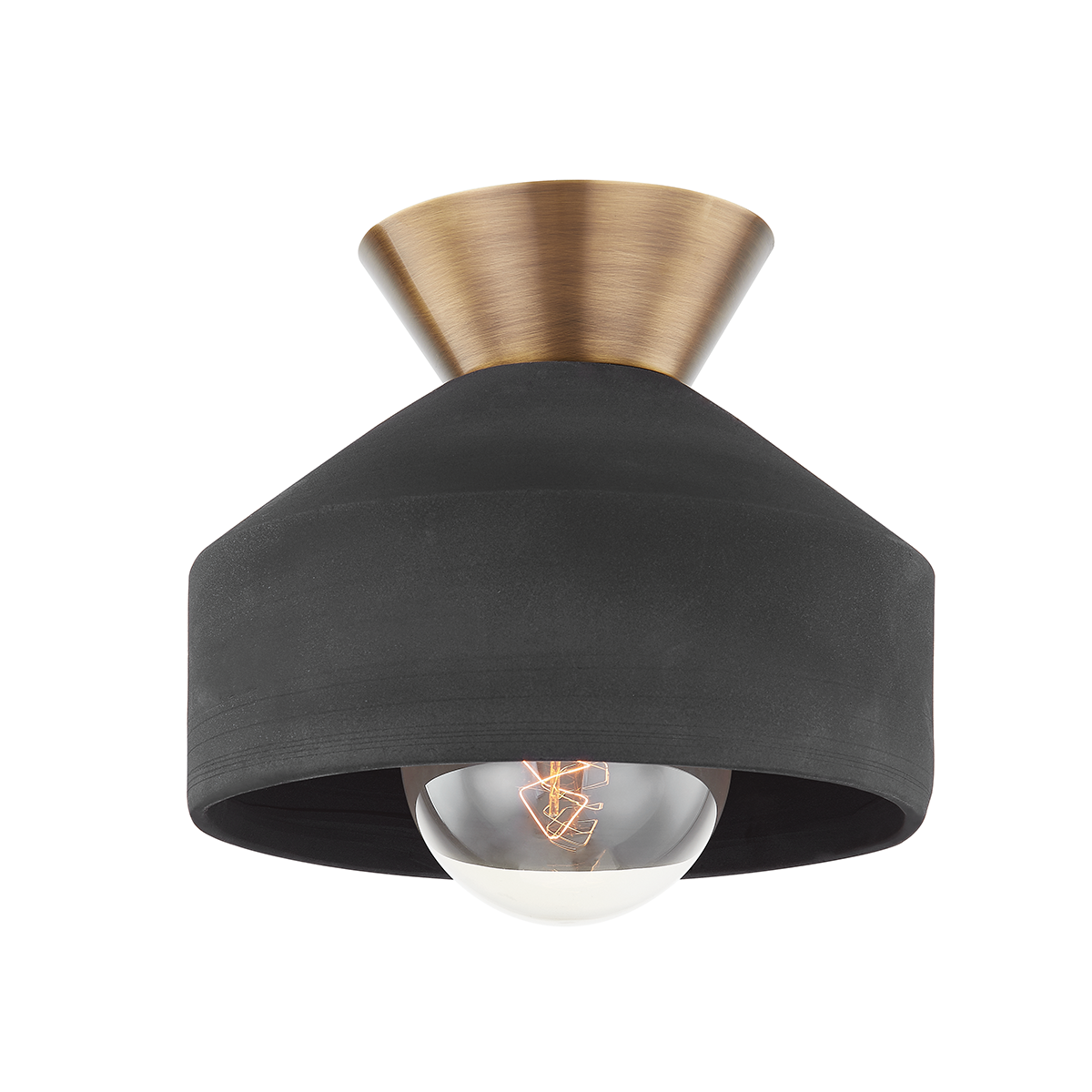 Covina Flush Mount 11" — a Troy flush mount for hallways, bedrooms, and entryways at Laurie Yapp Home.