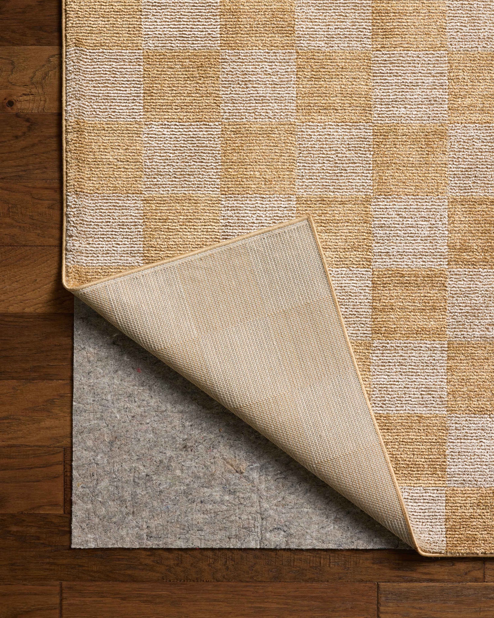 Calvin Apricot / Ivory shown from a different angle to reveal its pattern.
