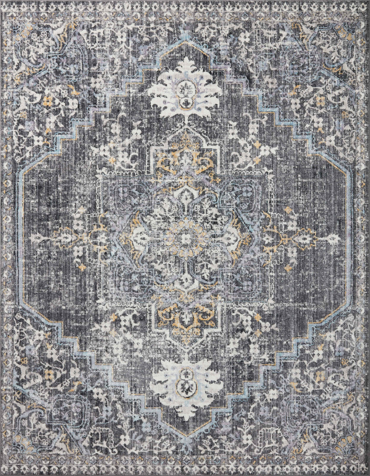 Cassandra Charcoal / Gold — a Loloi rug at Laurie Yapp Home.