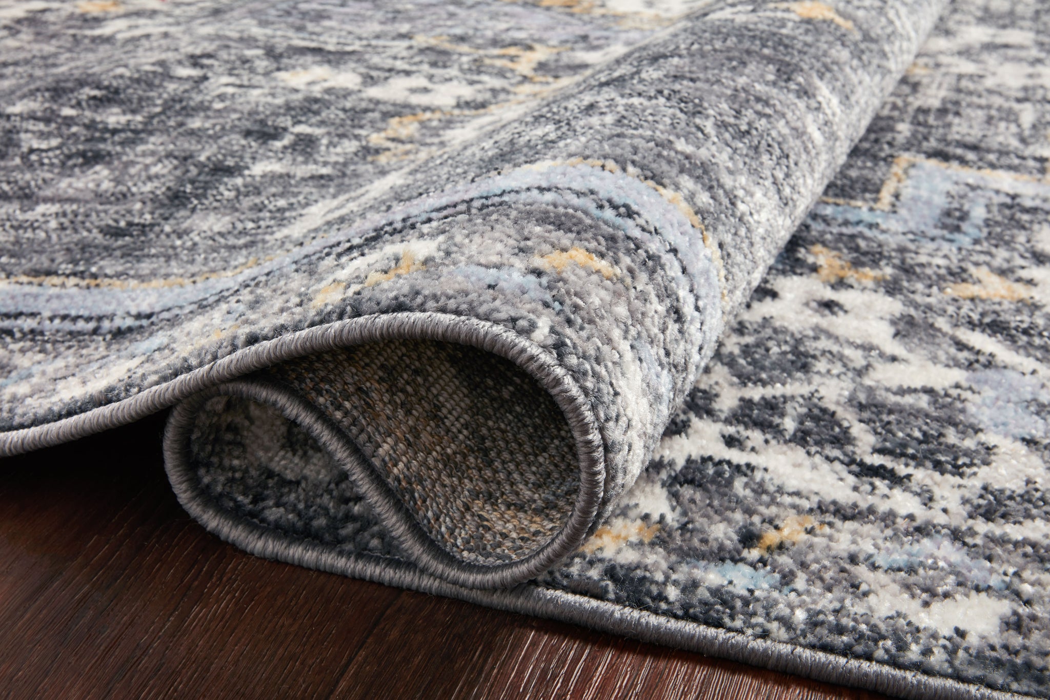 Cassandra Charcoal / Gold shown from a different angle to reveal its pattern.