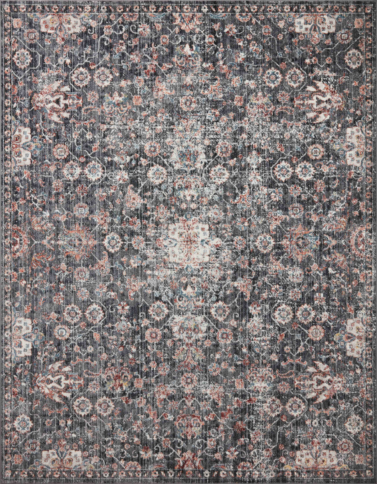 Cassandra Charcoal / Rust — a Loloi rug at Laurie Yapp Home.