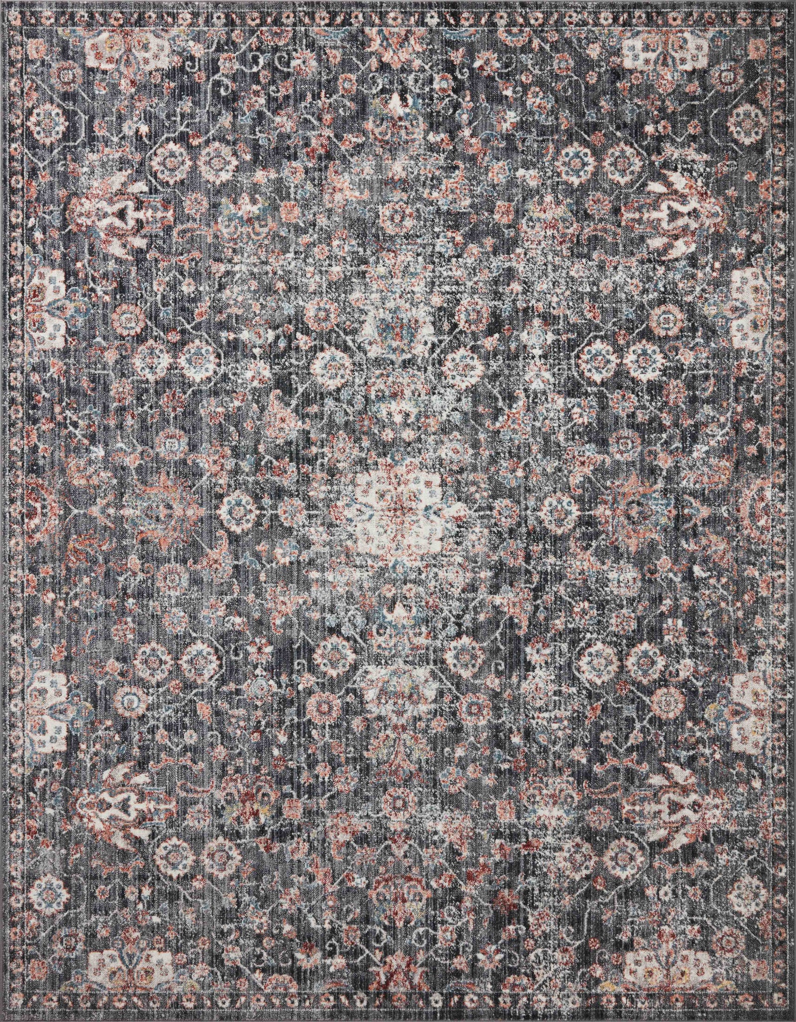 Cassandra Charcoal / Rust — a Loloi rug at Laurie Yapp Home.