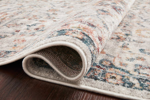 Cassandra Dove / Navy shown from a different angle to reveal its pattern.