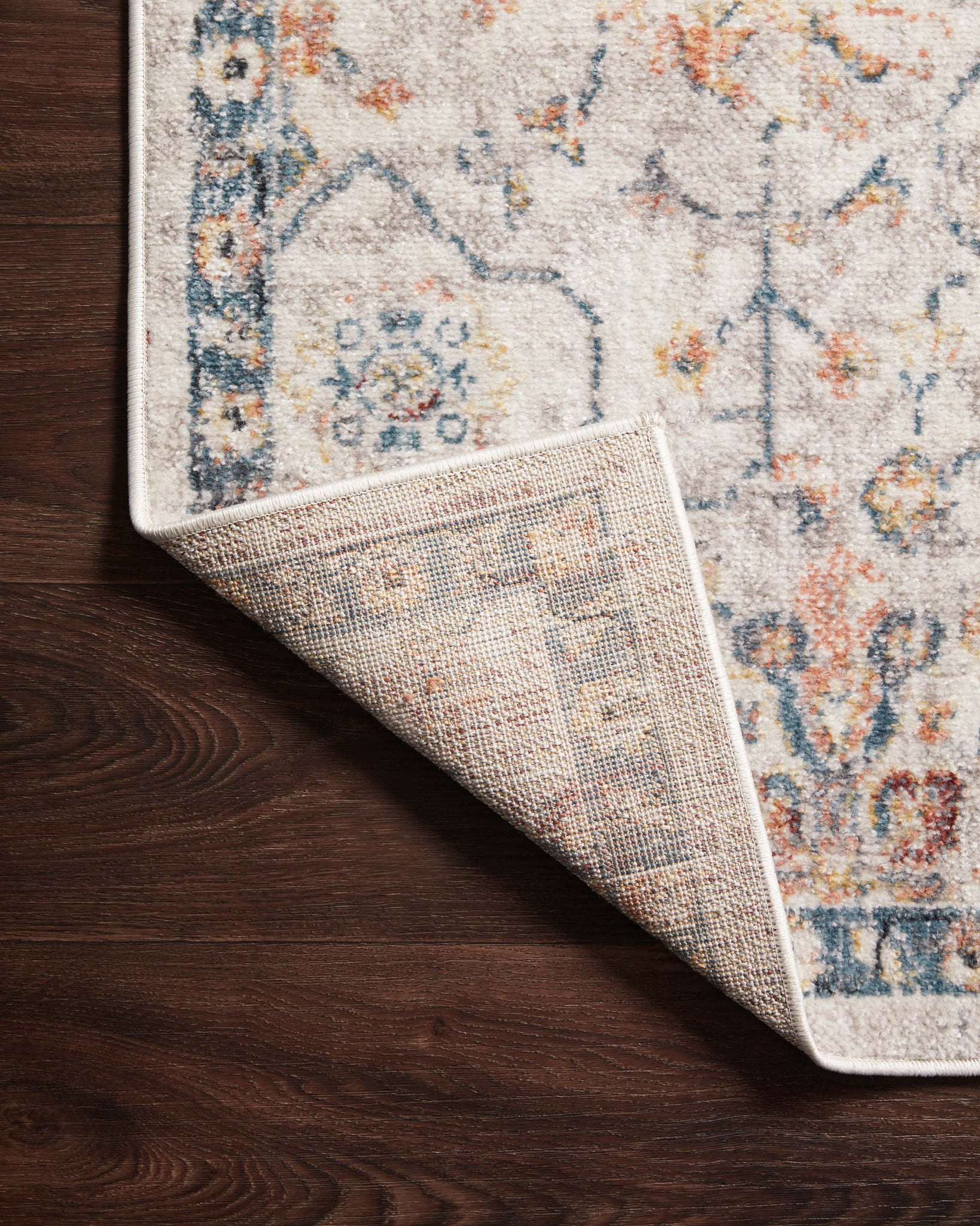 Cassandra Dove / Navy shown from a different angle to reveal its pattern.