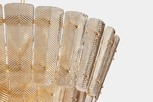 Cassian Chandelier 44.5" shown from the front to reveal the frame, arms, and shade detail.