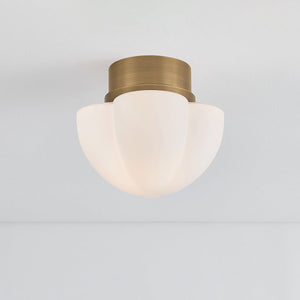 Seabrook Flush Mount 11.25" shown from the front to reveal the shade profile and mounting canopy.