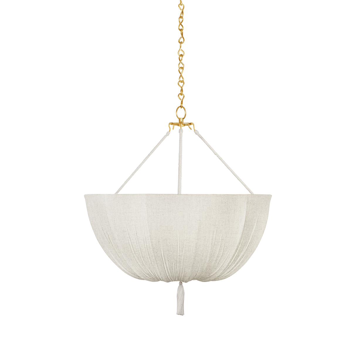 Carolina Pendant 30" in aged brass — a Hudson Valley pendant for kitchens, entries, and dining rooms at Laurie Yapp Home.