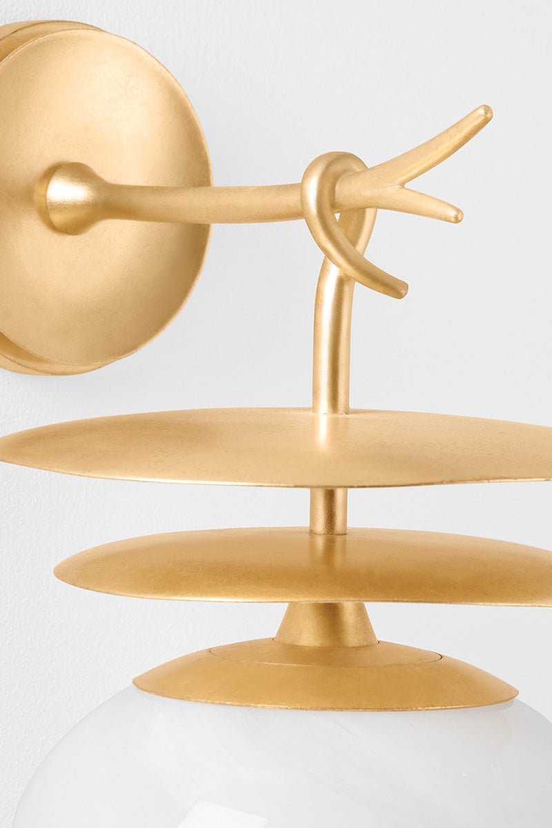 Close-up of the Ceylon Wall Sconce showing the arm curve and shade silhouette.