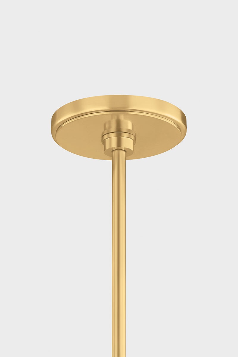 Chatton Pendant 12" in aged brass — a Hudson Valley pendant for kitchens, entries, and dining rooms at Laurie Yapp Home.