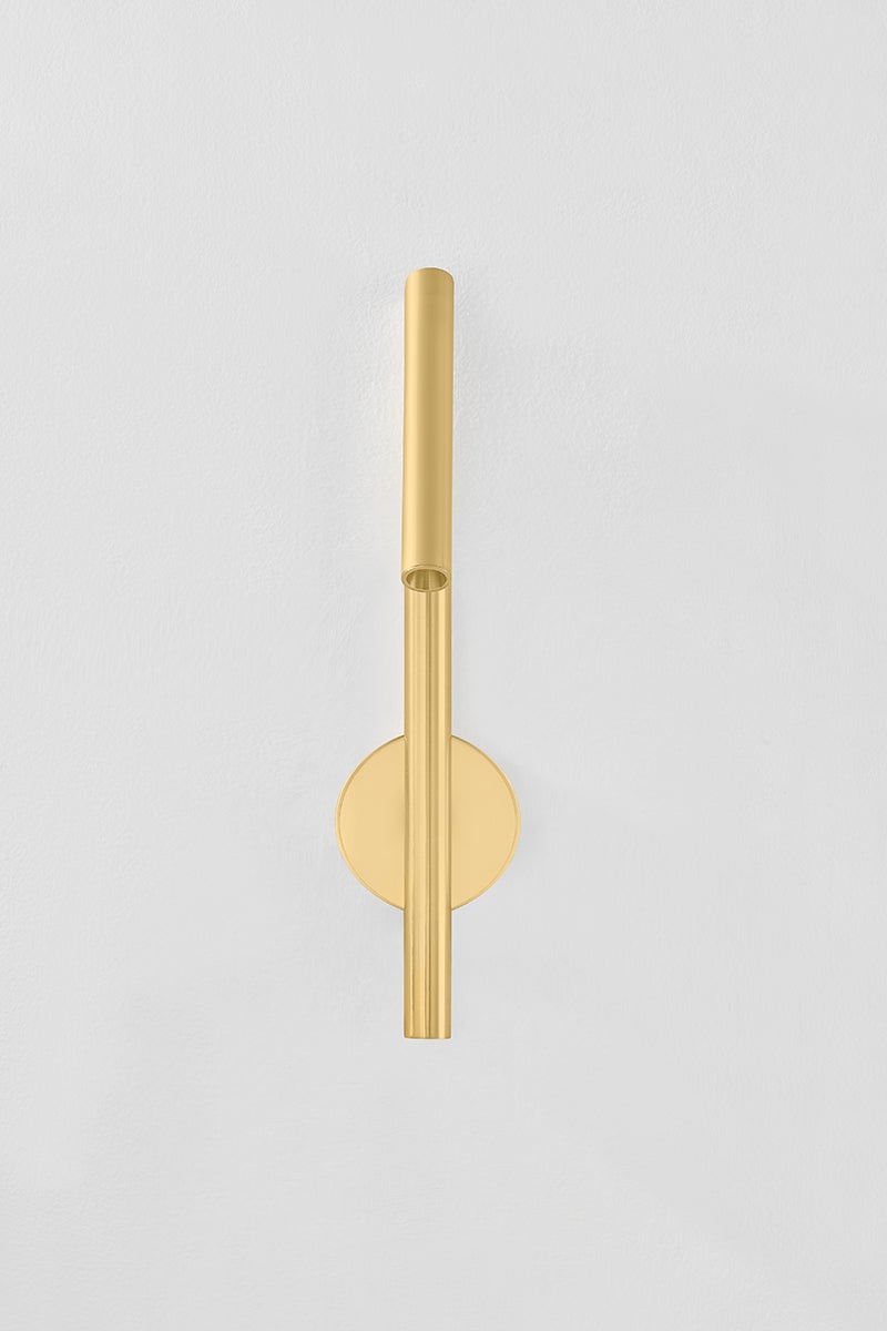Circleville Wall Sconce in aged brass — a Hudson Valley wall sconce for bathrooms, hallways, and living rooms at Laurie Yapp Home.
