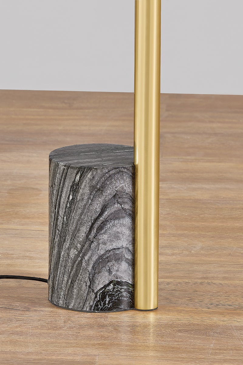 Circleville Floor Lamp in aged brass — a Hudson Valley floor lamp for living rooms and reading nooks at Laurie Yapp Home.