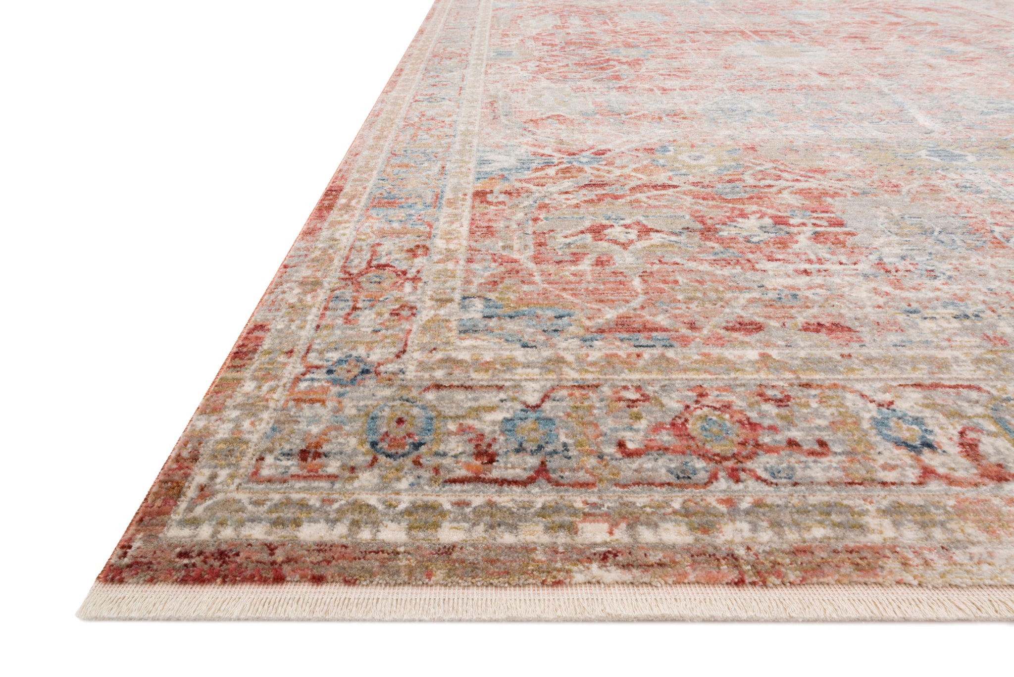 Claire Red / Ivory shown from a different angle to reveal its pattern.