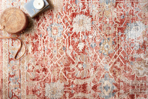 Claire Red / Ivory shown from a different angle to reveal its pattern.