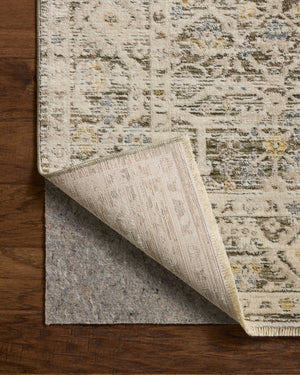 Clarisse Olive / Ivory shown from a different angle to reveal its pattern.