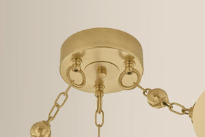 Corda Chandelier shown from a second angle to highlight the frame, arms, and shade detail.