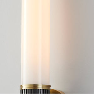 Close-up of the Crewe Wall Sconce 5" x 14.5" showing the arm curve and shade silhouette.