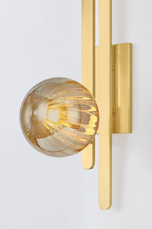 Cronus Wall Sconce shown from the front to reveal the arm curve and shade silhouette.
