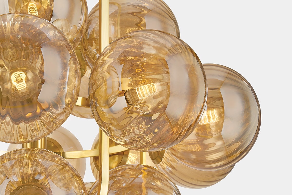 Cronus Chandelier 44.5" — a Corbett chandelier for dining rooms, entries, and living rooms at Laurie Yapp Home.