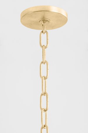 Coralie Pendant shown from a second angle to highlight the shade shape and metal detail.