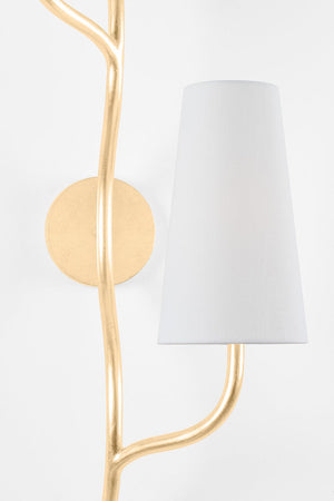 Cortona Wall Sconce shown from a second angle to highlight the arm curve and shade silhouette.
