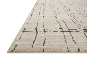 Side view of the Darby Sand / Dk. Grey rug.