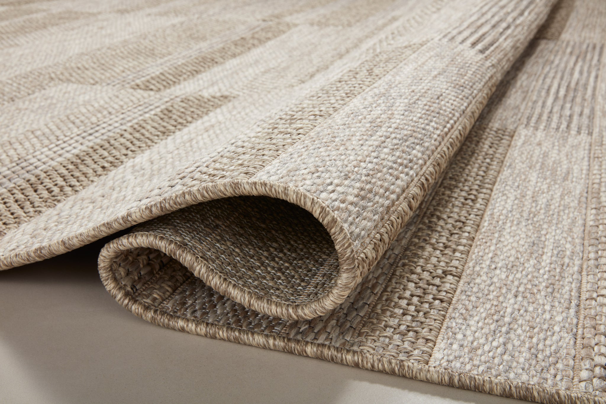 Side view of the Dawn Natural (Pattern 3) rug.