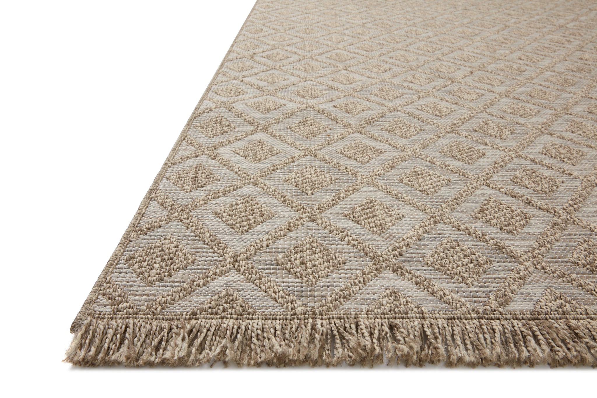 Side view of the Dawn Natural (Pattern 7) rug.