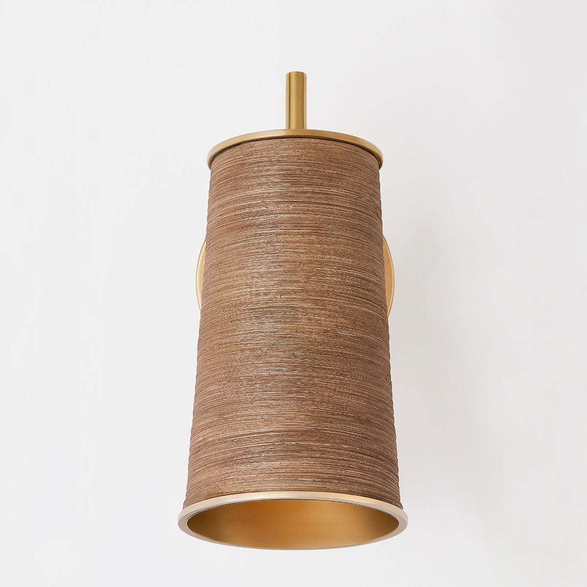 Delran Wall Sconce in aged brass — a Hudson Valley wall sconce for bathrooms, hallways, and living rooms at Laurie Yapp Home.