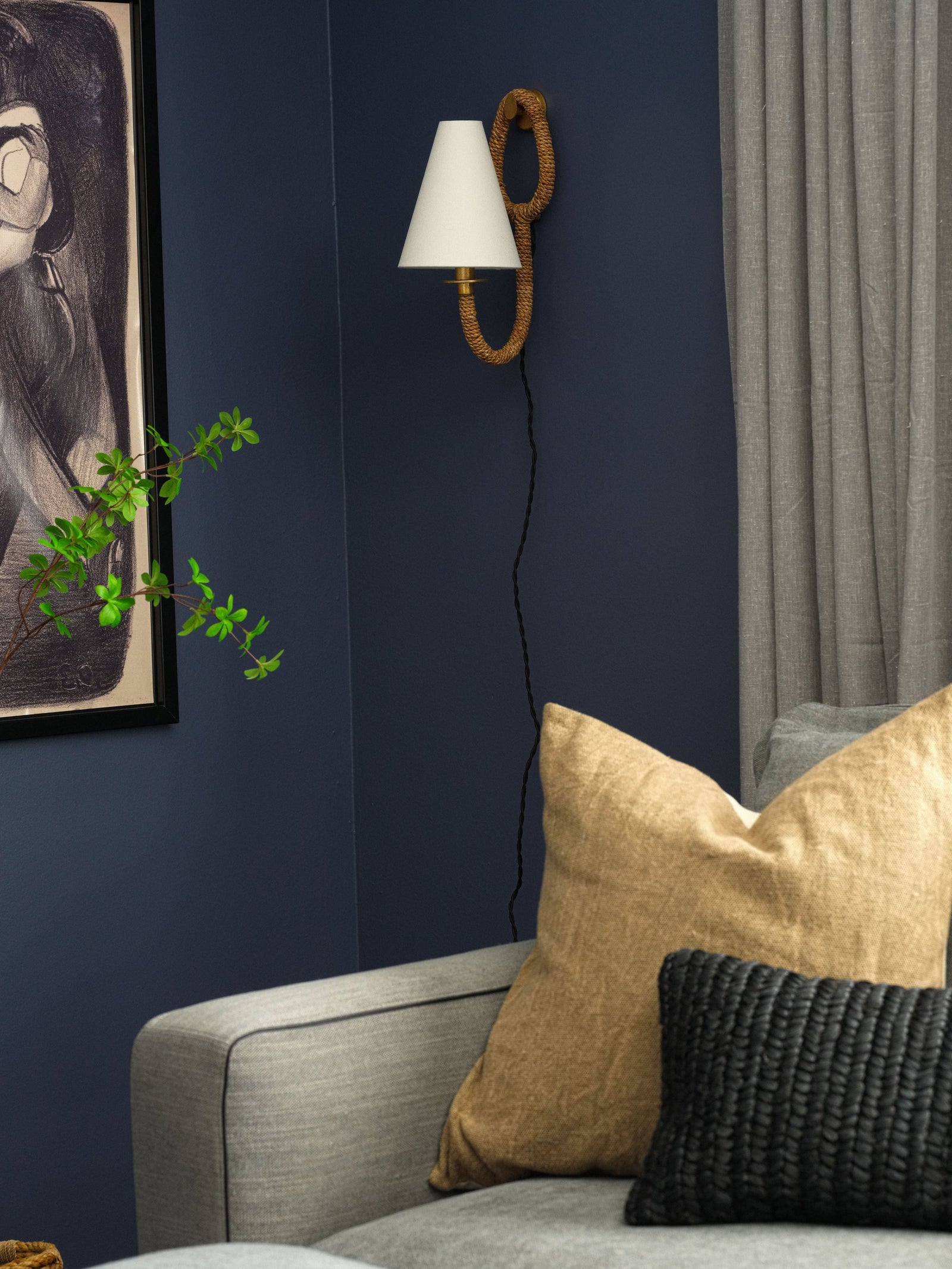 Deaver Plug-In Sconce — a Troy plug-in sconce for bedrooms, living rooms, and reading nooks at Laurie Yapp Home.