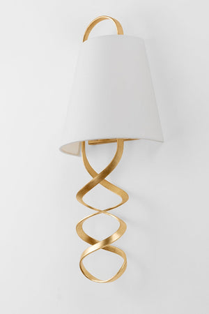 Dota Wall Sconce shown from the front to reveal the arm curve and shade silhouette.