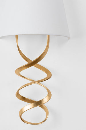 Close-up of the Dota Wall Sconce showing the arm curve and shade silhouette.