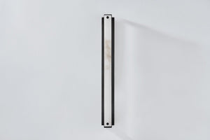 Close-up of the Edgemere Wall Sconce in dark bronze showing the arm curve and shade silhouette.