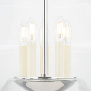 Close-up of the Edmonton Lantern 20.75" in polished nickel showing the frame and glass panel detail.