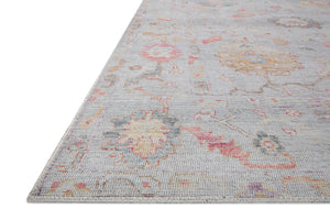 Side view of the Elysium Silver / Multi rug.