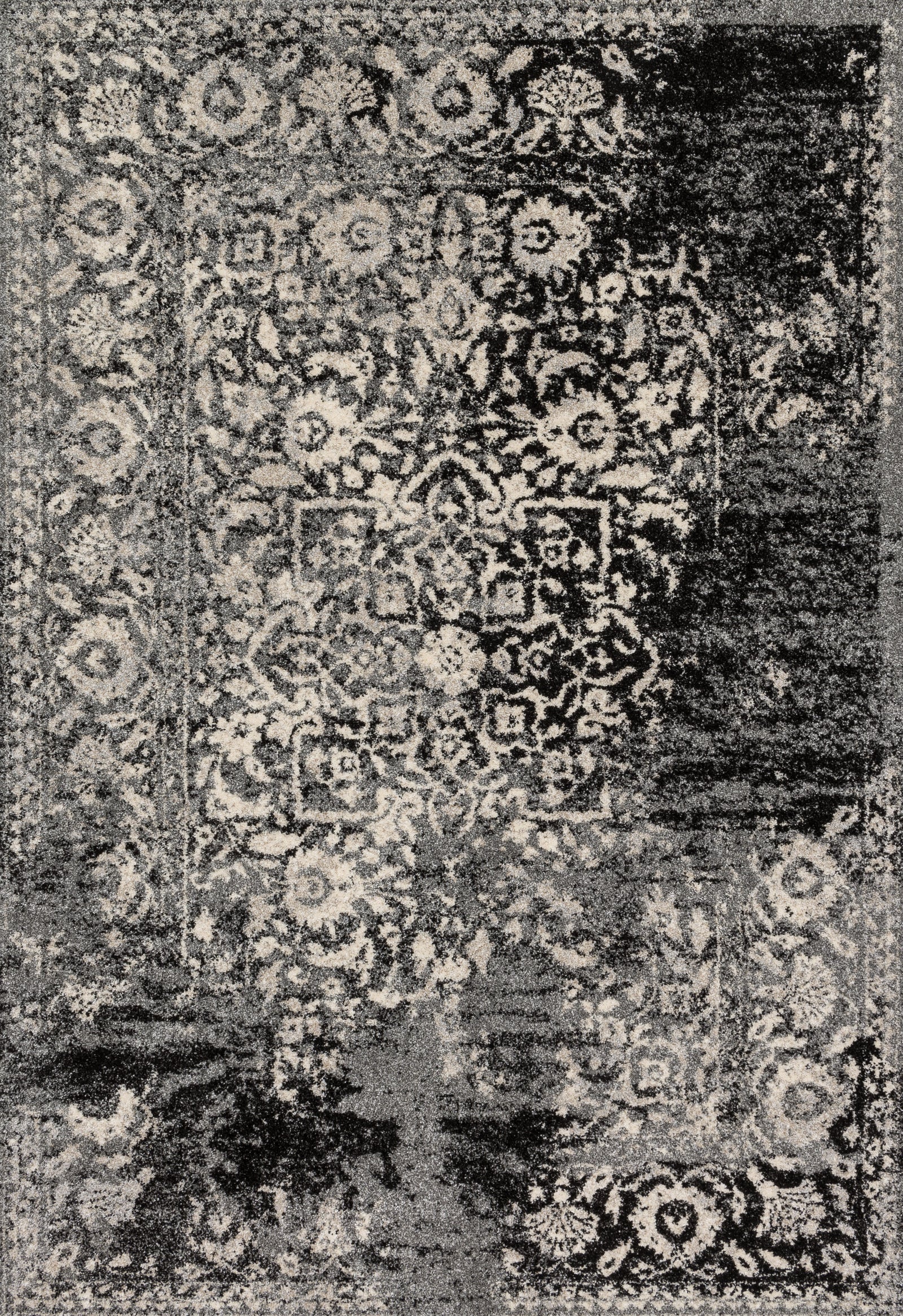 Emory Black / Ivory — a Loloi rug at Laurie Yapp Home.