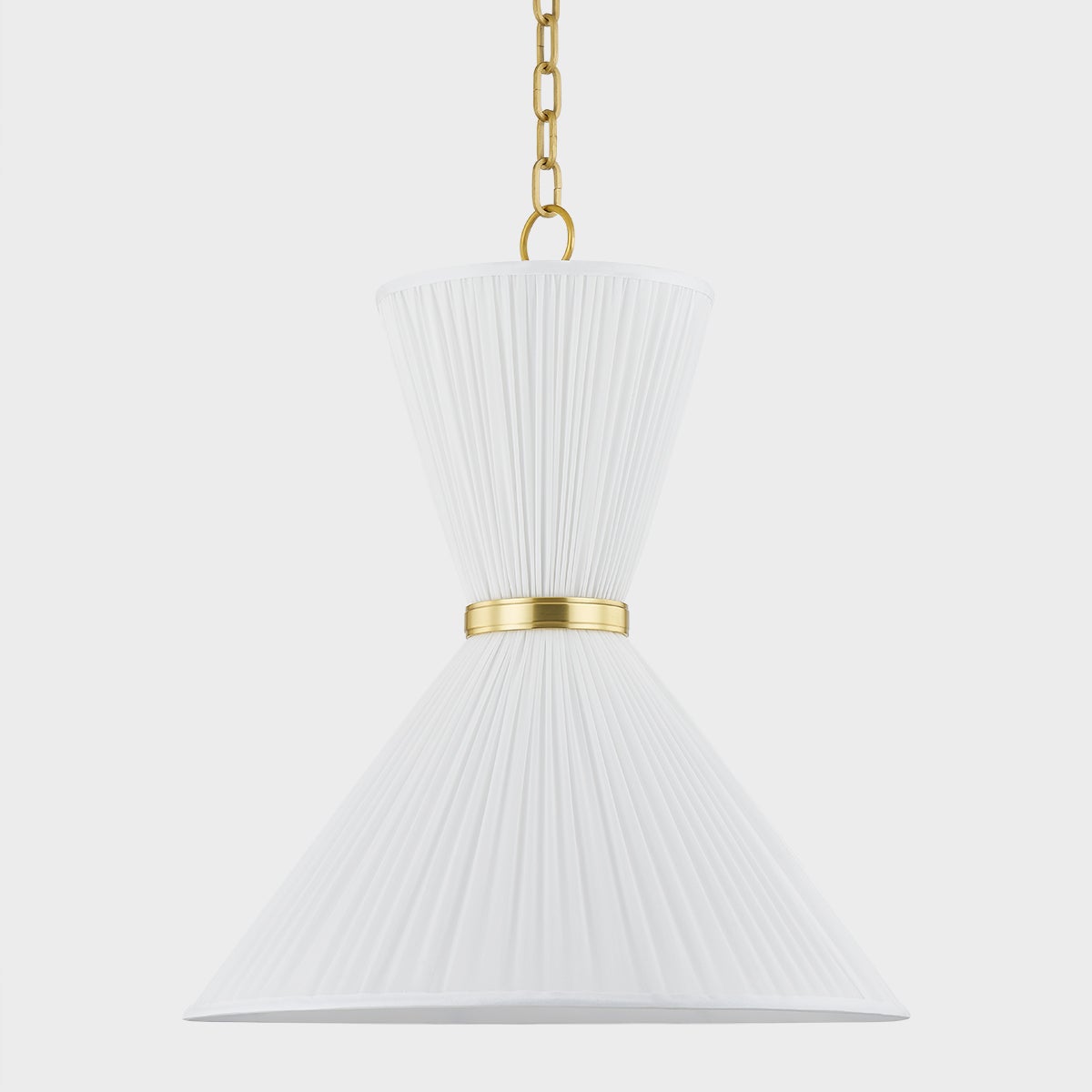 Enid Pendant 22" in aged brass — a Hudson Valley pendant for kitchens, entries, and dining rooms at Laurie Yapp Home.