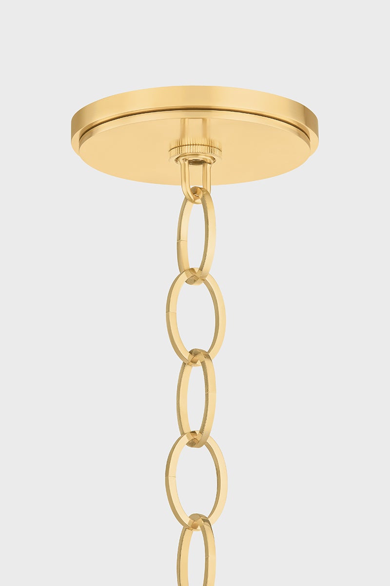 Enosburg Pendant 11" in aged brass — a Hudson Valley pendant for kitchens, entries, and dining rooms at Laurie Yapp Home.