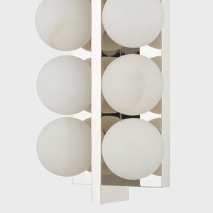Emille Wall Sconce 6.75" x 18.25" shown from the front to reveal the arm curve and shade silhouette.
