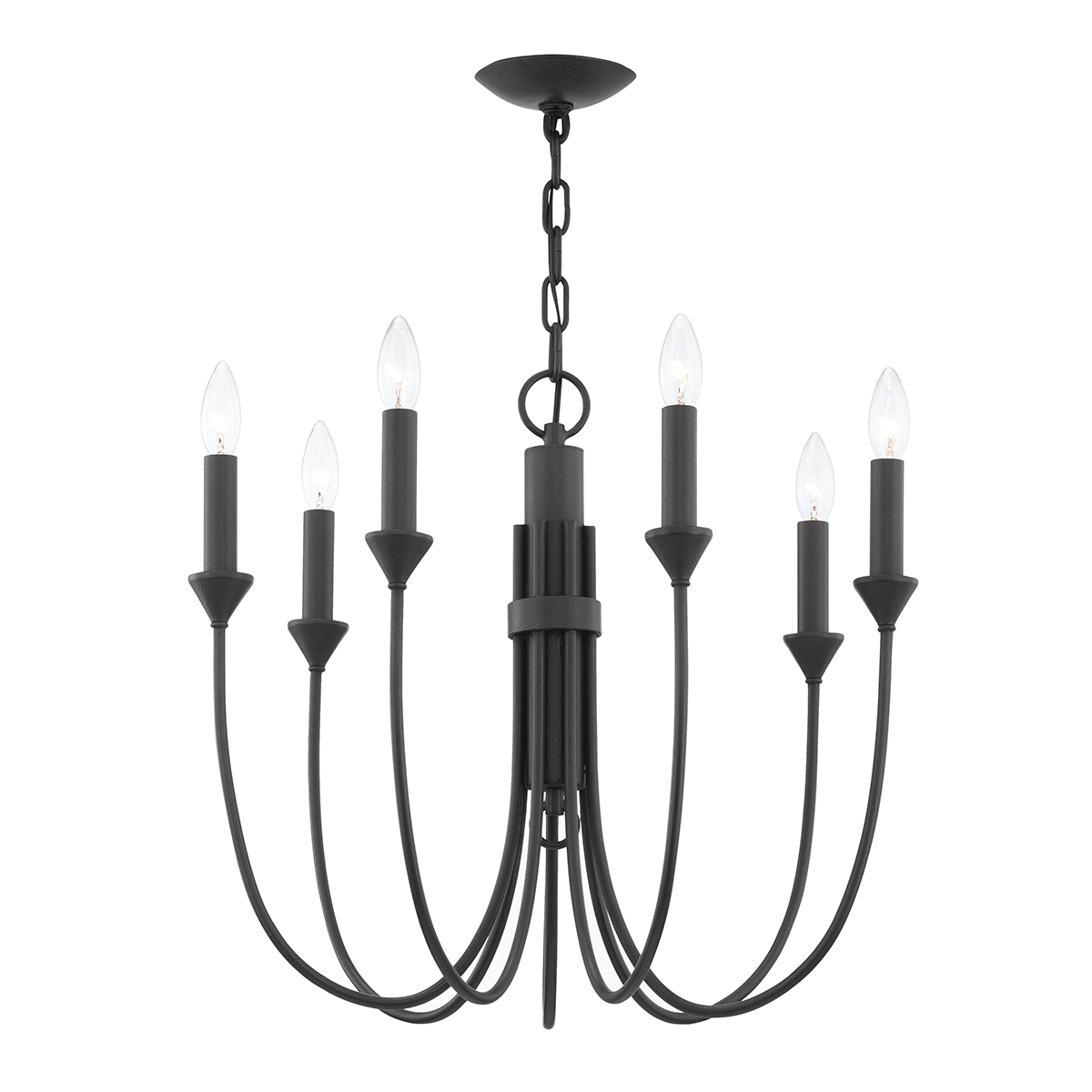Cate Chandelier 21.5" — a Troy chandelier for dining rooms, entries, and living rooms at Laurie Yapp Home.