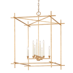 Huck Lantern 29.75" shown from a second angle to highlight the frame and glass panel detail.