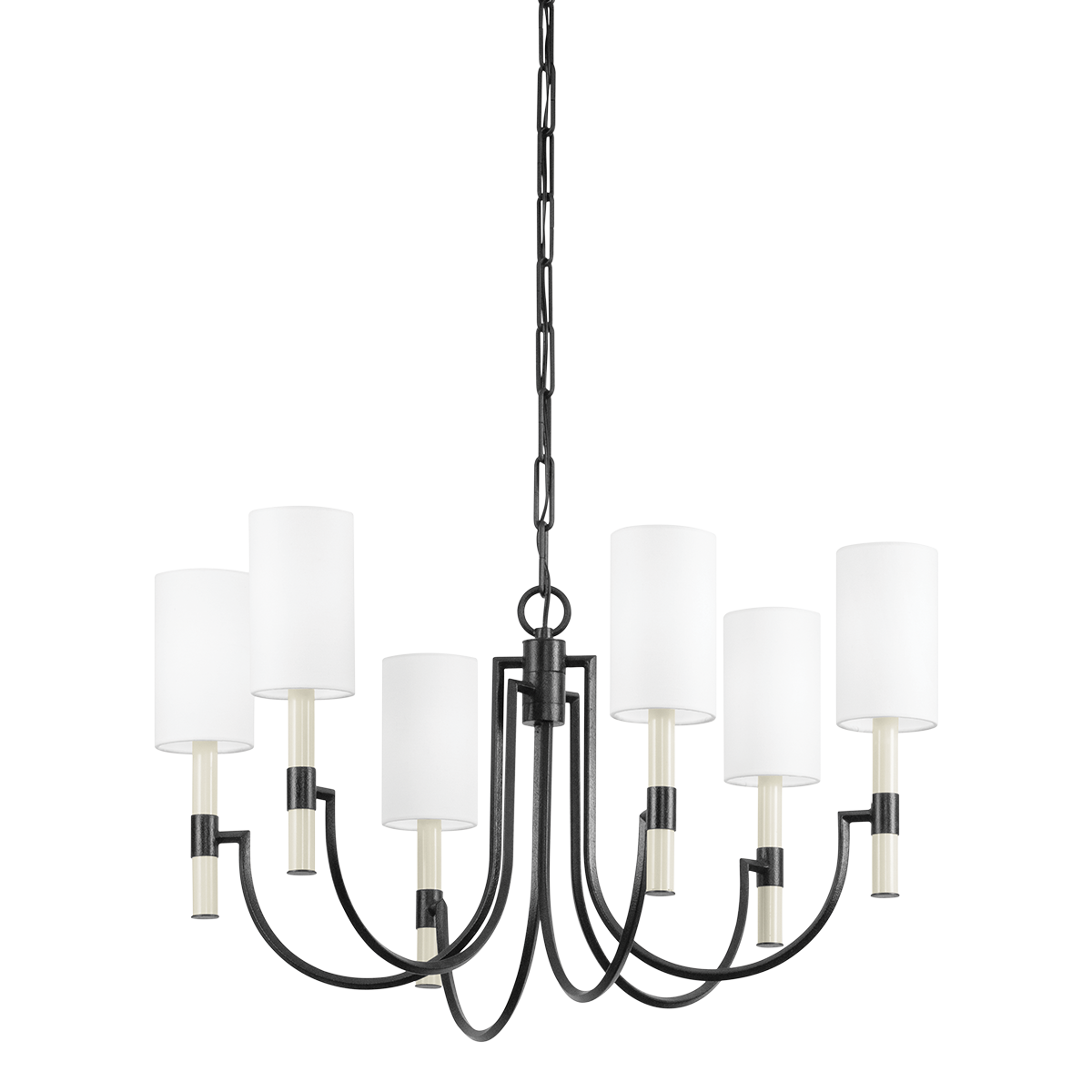 Gustine Chandelier 31" — a Troy chandelier for dining rooms, entries, and living rooms at Laurie Yapp Home.