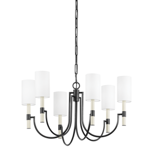 Gustine Chandelier 31" — a Troy chandelier for dining rooms, entries, and living rooms at Laurie Yapp Home.