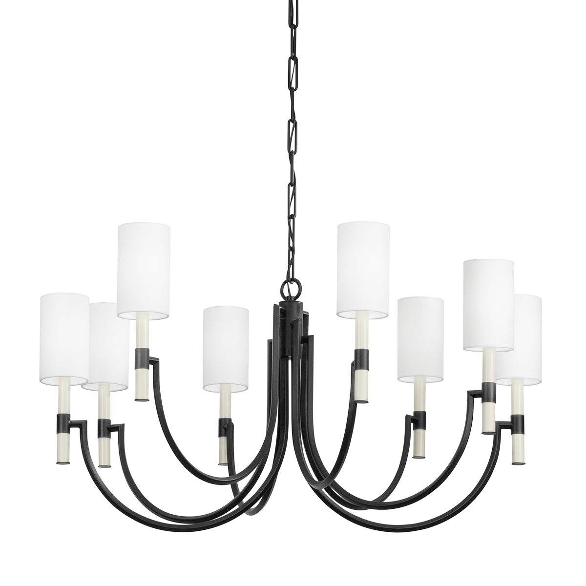 Gustine Chandelier 42" — a Troy chandelier for dining rooms, entries, and living rooms at Laurie Yapp Home.