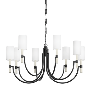 Gustine Chandelier 42" — a Troy chandelier for dining rooms, entries, and living rooms at Laurie Yapp Home.