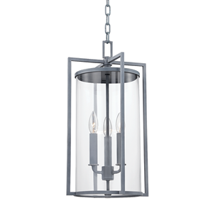 Percy Exterior Pendant shown from a second angle to highlight the shade shape and metal detail.