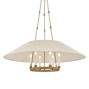 Archive Chandelier 38" shown from a second angle to highlight the frame, arms, and shade detail.