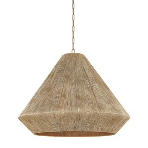 Keats Pendant 40" shown from a second angle to highlight the shade shape and metal detail.