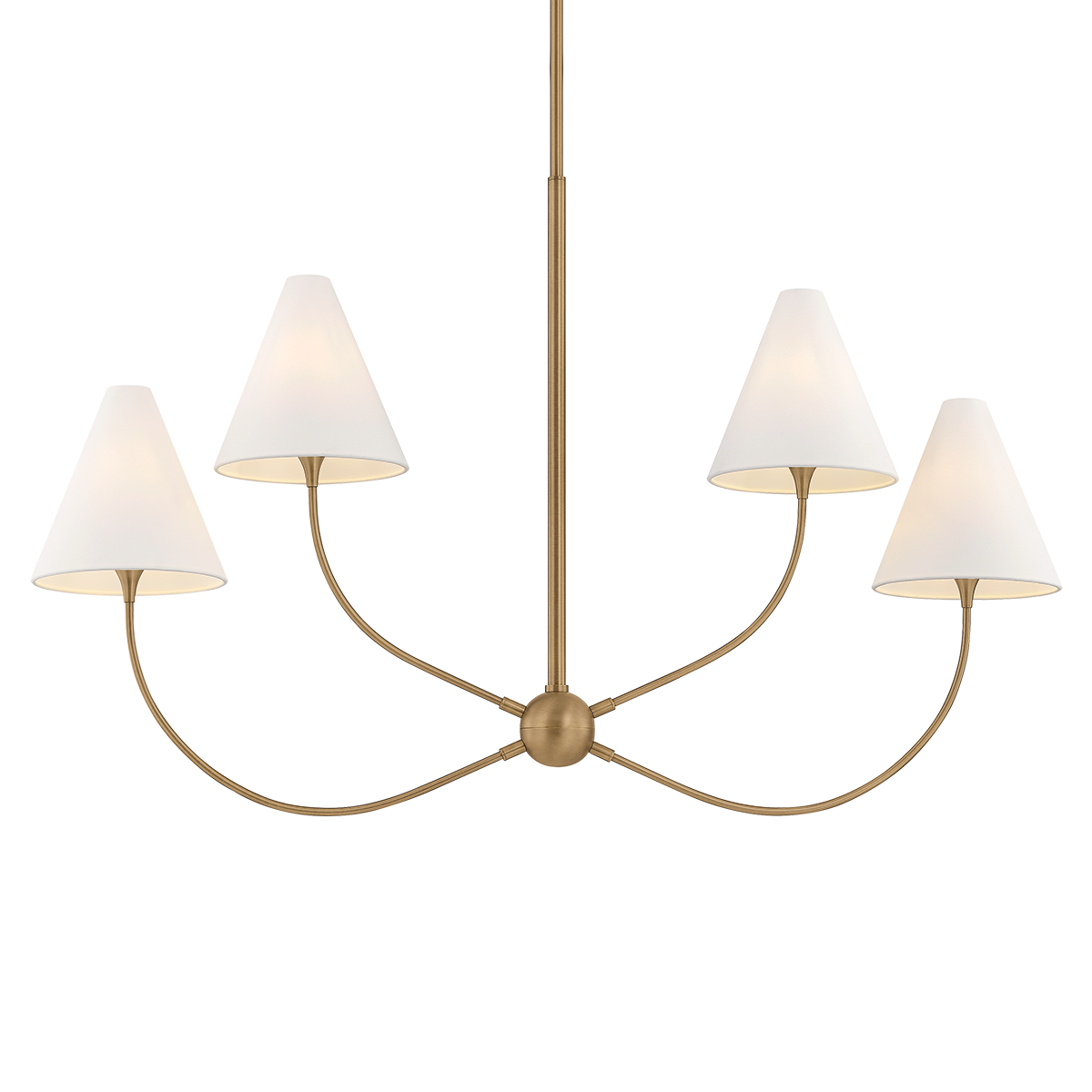 Evermore Linear — a Troy linear for dining rooms, kitchen islands, and long consoles at Laurie Yapp Home.